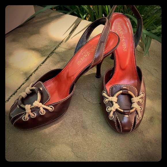 Yves Saint Laurent Shoes - YSL Savage Lux Slingback Heels